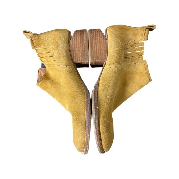 Alexander Wang Kori Bootie Boots Cut Out Block Heel Suede Camel Shoes 39 US 9 - Picture 7 of 12
